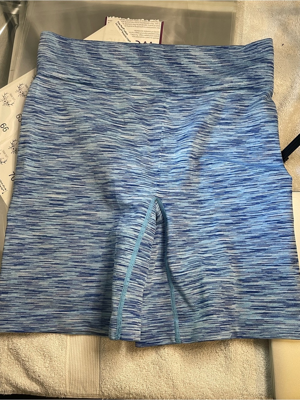 NWT aerie Blue Space-Dye Athletic Bike Shorts sz M (49)